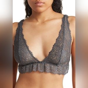 Honeydew Remy Lace Unlined Bralette in Drizzle Grey